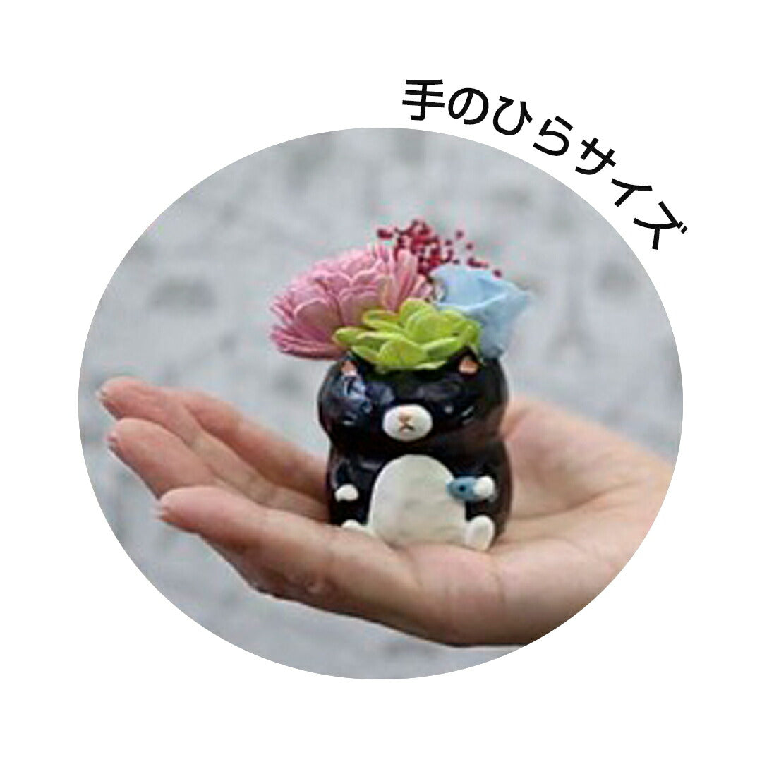 フラワーアレンジ プリザーブドフラワー わんこ&にゃんこ 【ミニチュアダックスB ココア】