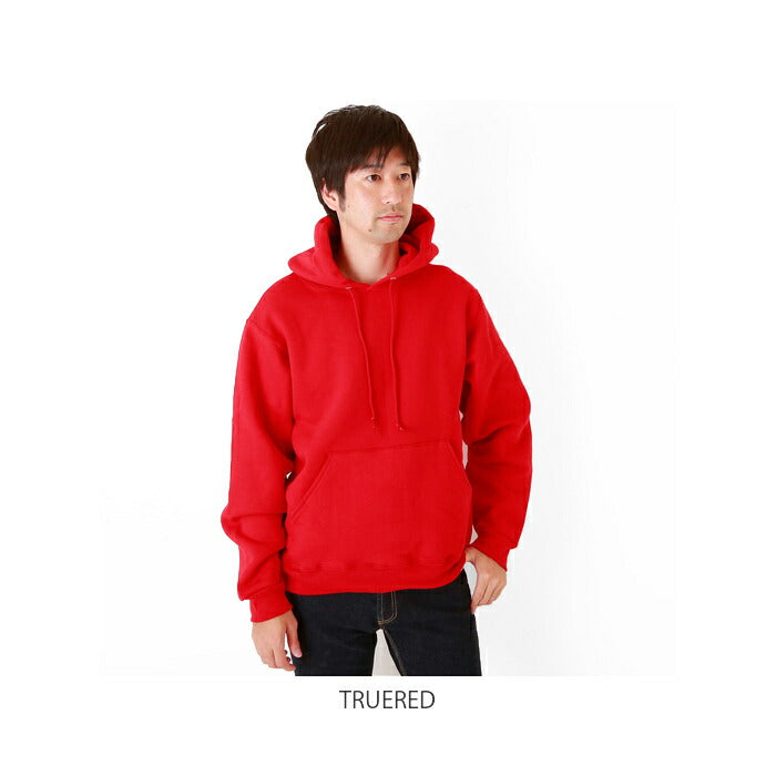 【FORESTGREEN・Mサイズ】 fruit of the loom スウェット パーカー 通販 フルーツオブザルーム メンズ プルオーバー スーパーコットン ヘビーウェイト 12オンス 12oz フード スエット 厚手 裏起毛 無地 シンプル