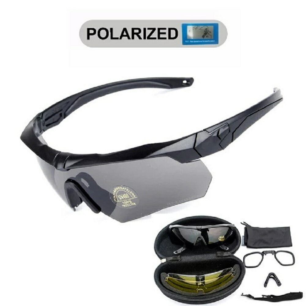 POLARZED  偏光軍事用サングラス  3枚入りセット  バイク用ゴーグル  策戦用防弾・UV防止の射撃グラス  サバゲー  アウトドア  UVカット  軍用  サバイバル  スポーツ  サバイバルゲーム  シューティングゴーグル  シューティンググラス