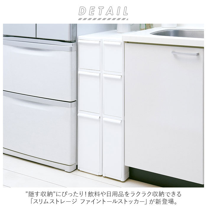 【オールホワイト】 隙間収納 14cm 通販 すきま収納 収納ケース 引き出し 奥行46.5 キッチンラック スリム キッチン 収納 ストッカー リビング 冷蔵庫横 シンク横 洗面所 ランドリー 洗濯機横 ライクイット