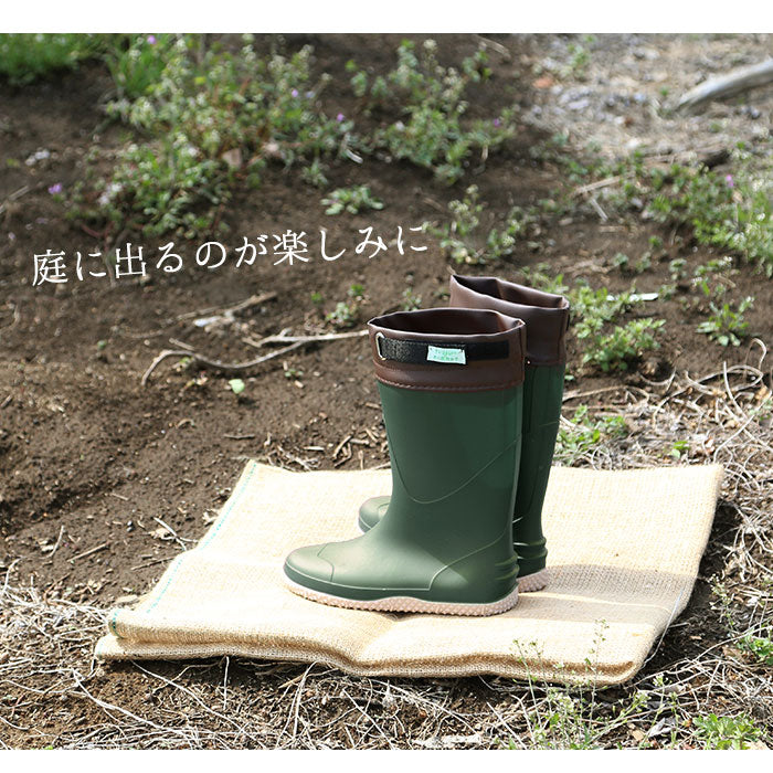 【ワイン・Mサイズ】 長靴 レディース 農作業 通販 かわいい おしゃれ フラット底 疲れにくい 履きやすい レインブーツ SS 23 S 24 M 25 農業 ガーデニング ブーツ ガーデンシューズ FU-SOLEIL フーソレイユ