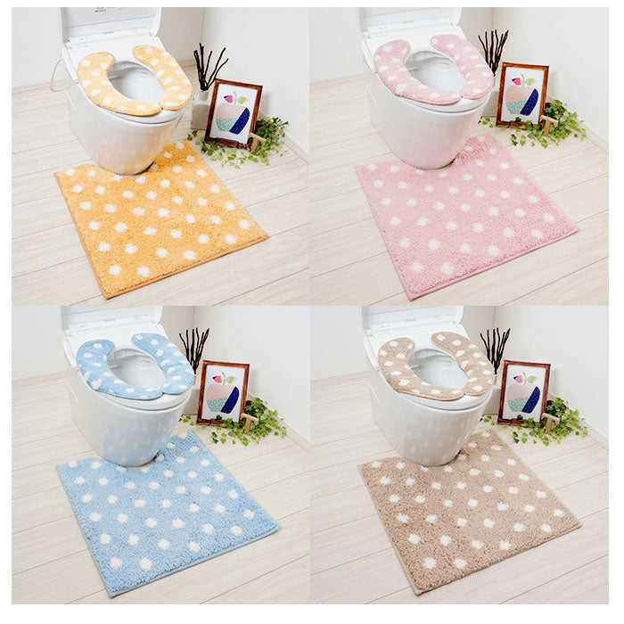 【アイボリー】 トイレマット おしゃれ 通販 洗える 60×60 センチ ふんわリッチ 60cm 抗菌 防臭 Mサイズ 洗濯可 かわいい カキウチ トイレタリー トイレ用品 日用品 インテリア