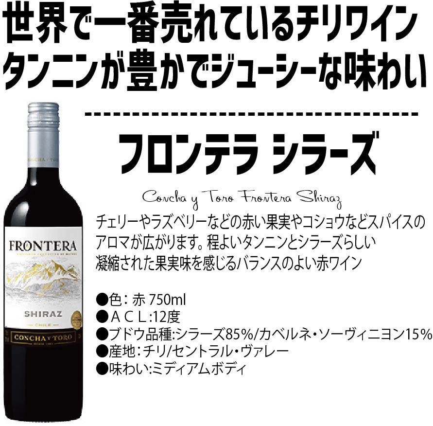 【送料無料】【訳あり】【ラベル切り替わり中につき新旧ラベル混ざる可能性有!】ワイン セット選べるフロンテラセットよりどり 12本 セット 750ml×12本【北海道・沖縄県・東北・四国・九州地方は必ず送料がかかります】
