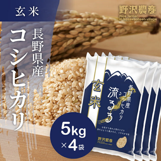 令和3年産 お米 20kg 玄米 コシヒカリ 長野県産 送料無料 【あす楽】 こしひかり 20キロ 翌日配達 ギフト 送料込み