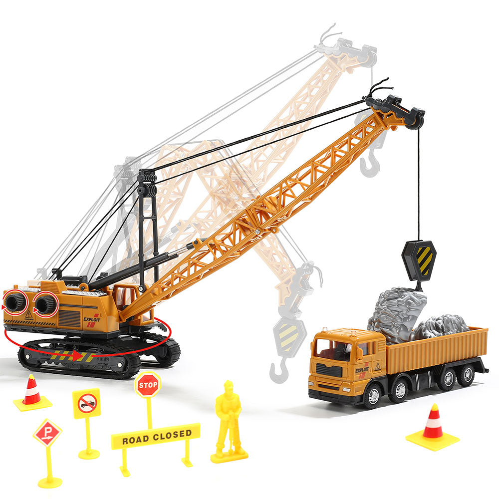 Cute Stone 建設車両 ABS製 プレイマット 27点セット DIYカー 90度旋回可 ショベルカー 掘削機 工事現場 室内遊び 室内ゲーム 建設トラクター 作業車両 ミニカー  エンジニア車両 車おもちゃ 模型 知育玩具 大工 男の子 誕生日 プレゼント 贈り物 送料無料