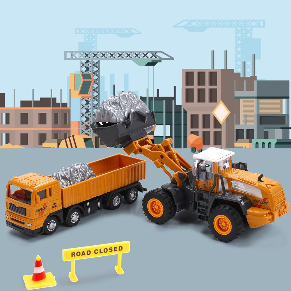 Cute Stone 建設車両 ABS製 プレイマット 27点セット DIYカー 90度旋回可 ショベルカー 掘削機 工事現場 室内遊び 室内ゲーム 建設トラクター 作業車両 ミニカー  エンジニア車両 車おもちゃ 模型 知育玩具 大工 男の子 誕生日 プレゼント 贈り物 送料無料