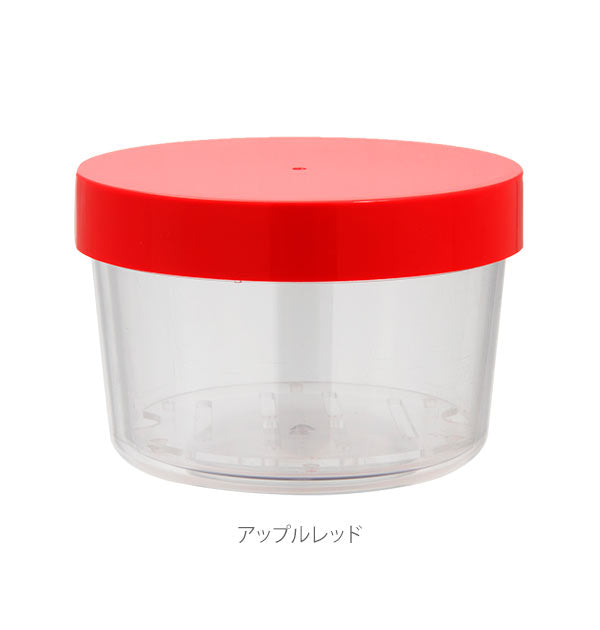 【アップルレッド・クリアタイプ】 ランチボックス 保冷 1段 400ml GEL-COOL ジェルクール  通販 GEL COOL round ラウンド 保冷ランチ 丸型 クリアタイプ 透明 保冷剤一体型 弁当箱 ランチ 一段 スクリュー蓋
