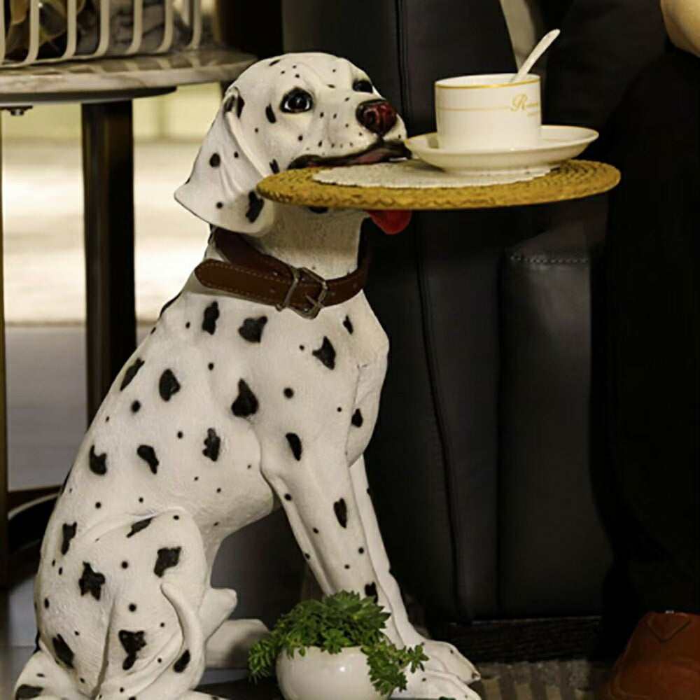 【人気商品】テーブル 置物 ダルメシアン 犬 サイドテーブル 高さ53cm インテリア テーブル テレワーク おしゃれ 在宅 パソコンデスク ベッド ノートPC台 ソファーテーブル ミニテーブル コーヒーテーブル ナイトテーブル ベッド ソファ