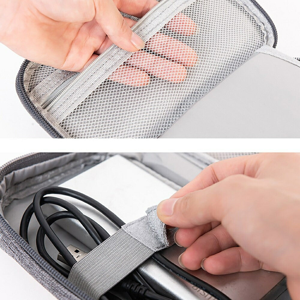 ポーチ 旅行 用 小 19×12×4 グレー 収納 トラベル travel 旅行ポーチ 旅行収納 衣類収納 旅行かばん スーツケース 整理 大活躍 収納ポーチ ランドリーポーチ メッシュポーチ バッグインバッグ インナーバッグ スクエア 薄型