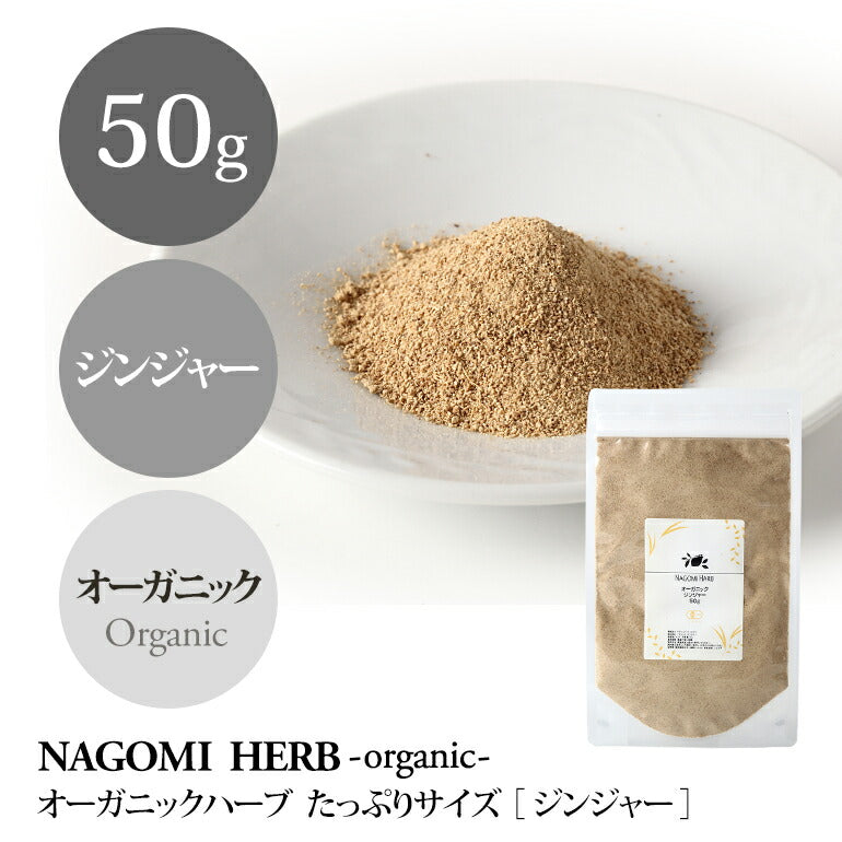 有機JAS オーガニック・ハーブ ジンジャー 粉末 50g m2 【 しょうが ショウガ 生姜 生姜湯  パウダー お茶 ハーブティー 粉茶 温活 秋 冬 ぽかぽか 】