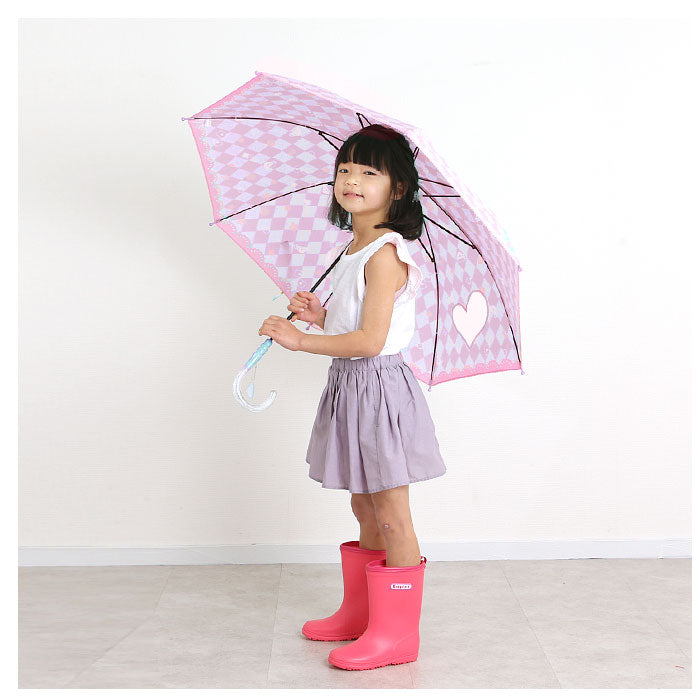 【ドリーミーユニコーンPINK】 子供 傘 55cm 女の子 通販 長傘 子ども ジャンプ傘 かさ カサ グラスファイバー骨 丈夫 雨傘 ワンタッチ傘 おしゃれ かわいい ゆめかわ ユニコーン アリス マカロン 小学生 小学校