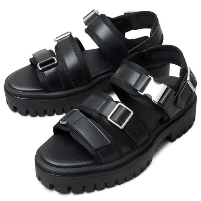 【BLACK・L(27.0-27.5cm)】 グラベラ サンダル glabella 通販 GLBT-262 スポーツサンダル 厚底サンダル メンズ ストラップサンダル オフィスサンダル コンフォートサンダル PLATFORM SOLE SANDALS