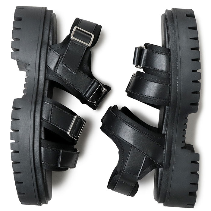 【BLACK・L(27.0-27.5cm)】 グラベラ サンダル glabella 通販 GLBT-262 スポーツサンダル 厚底サンダル メンズ ストラップサンダル オフィスサンダル コンフォートサンダル PLATFORM SOLE SANDALS