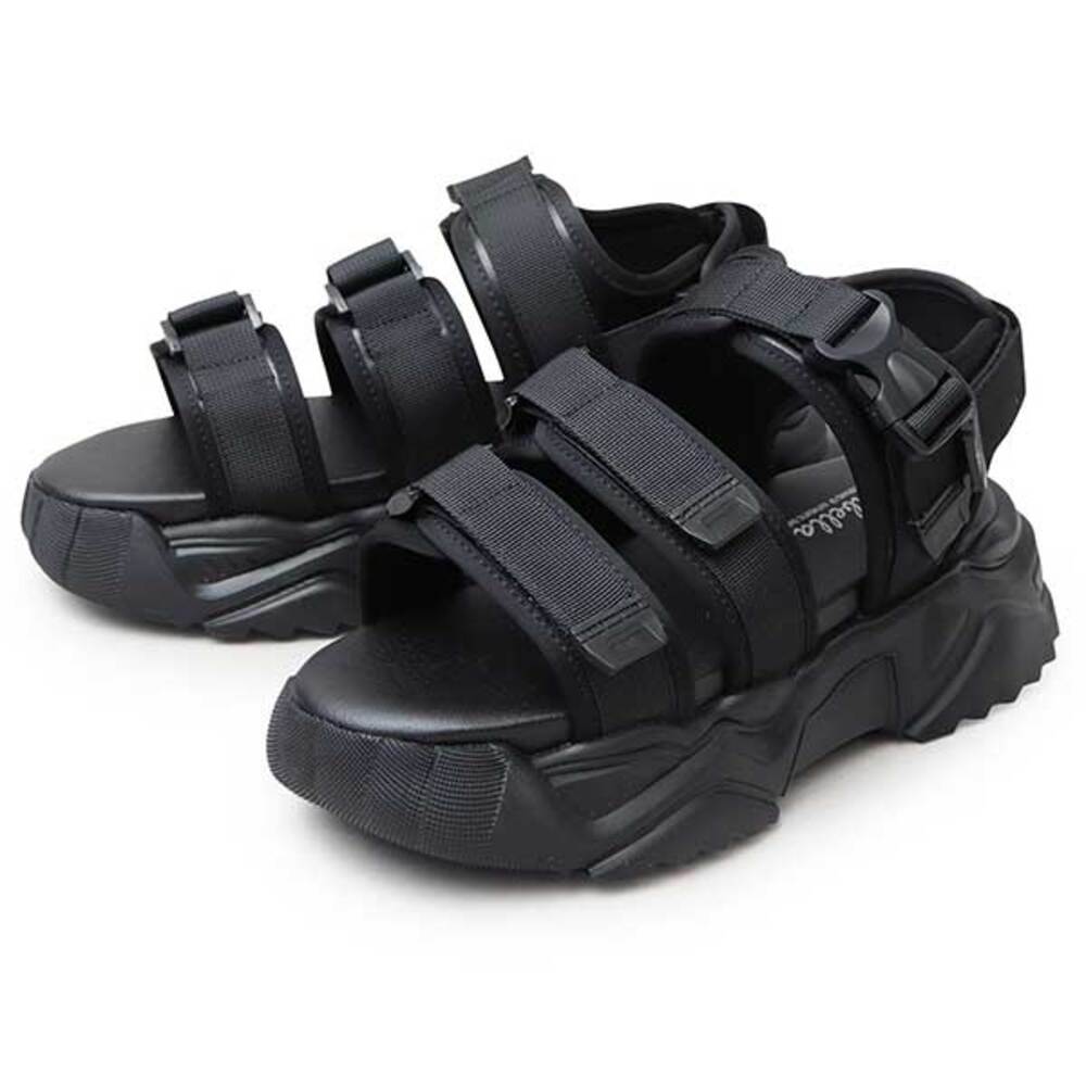 【BLACK・L(27.0-27.5cm)】 グラベラ サンダル glabella 通販 GLBT-265 スポーツサンダル 厚底サンダル メンズ ストラップサンダル オフィスサンダル コンフォートサンダル CHUNKY SOLE STRAP SANDALS
