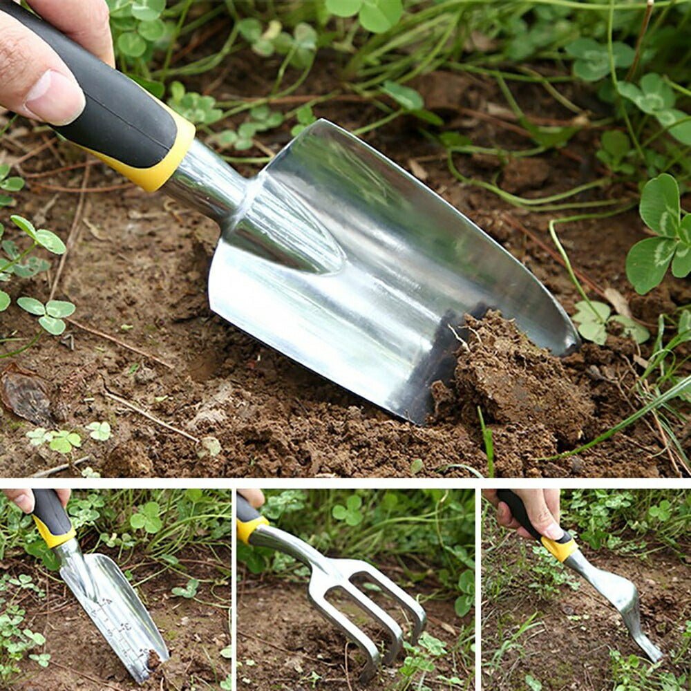 ガーデニング 道具セット 5点 イエロー ハンドスコップ ハンドシャベル 移植スコップ 草ぬき 熊手 土工 農具 根起こし 園芸用 スコップ 園芸 ガーデニングツール ガーデニングセット ガーデニング用品 ガーデン シャベル おしゃれ オシャレ 初心者セット 園芸作業 道具 庭