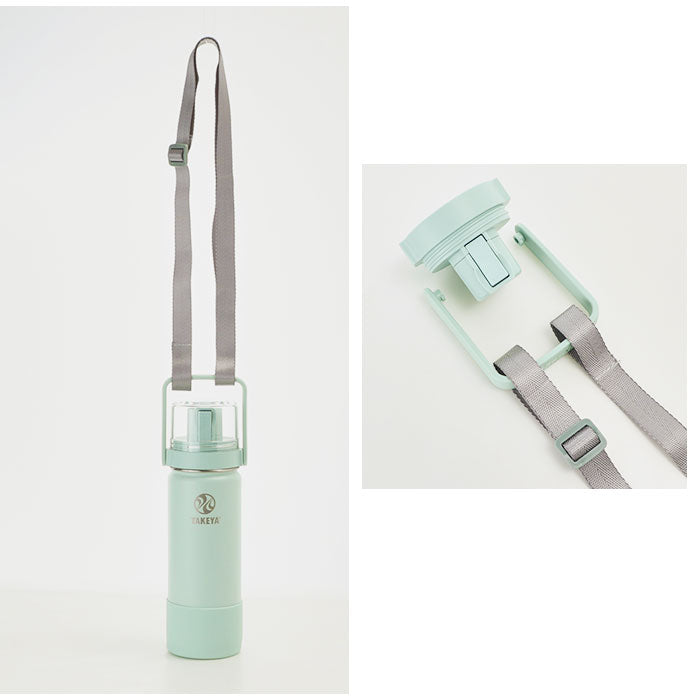 【アクティブホワイト・0.52L】 タケヤフラスク ゴーカップ 520 通販 タケヤ 水筒 520ml 18oz キッズ 直飲み 保冷 ステンレス 2way コップ付き 通学 遠足 運動会 子ども水筒 ストラップ付き 斜めがけ 肩掛け おしゃれ