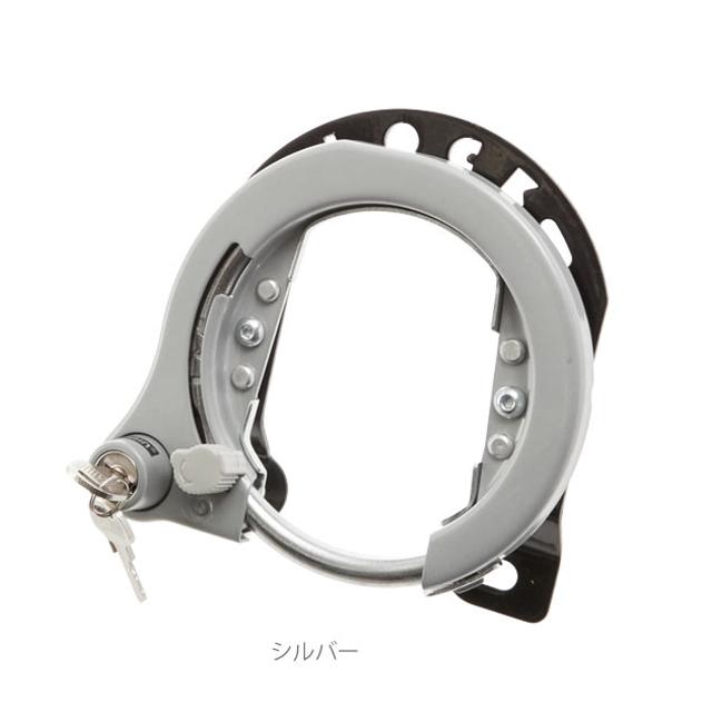 【シルバー・gr920】 リング錠 GORIN ゴリン  通販 自転車 鍵 カンチ止 クロスバイク MTB ATB 大型 カンチブレーキ用 Vブレーキ用 セフティ機能 リバーシブルキー ブラケット シルバー ブラック リングロック