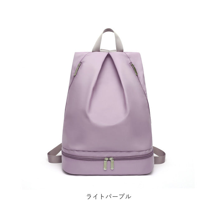 【ブラック・0】 プールバッグ おしゃれ 大人 通販 レディース リュック 大容量 女の子 女子 おしゃれ シンプル スイムバッグ ビーチバッグ プール ジム 温泉 スイミング 海水浴 乾湿分離 2層 仕分け