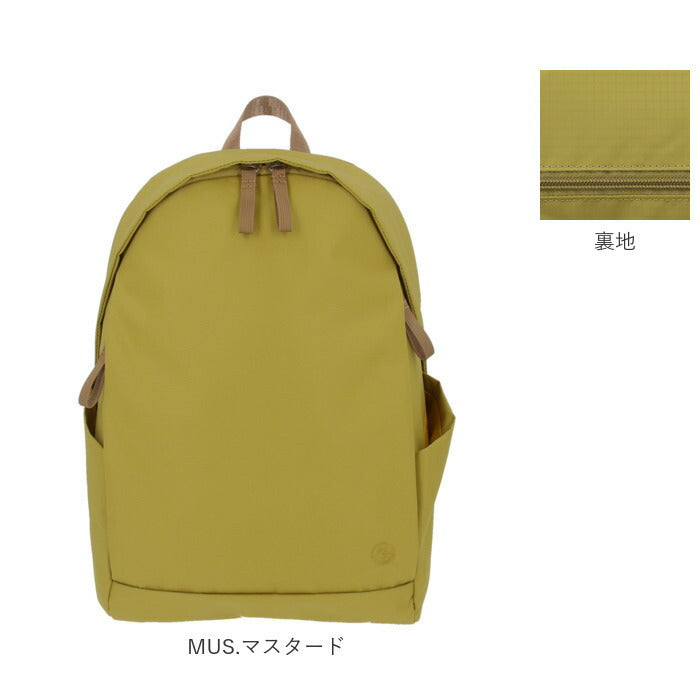 【MUS.マスタード・GTR0181】 アネロ リュック 撥水 通販 メンズ レディース 通勤 通学 A4 PC収納 はっ水 大学生 高校生 薄マチ スリム ブランド anello 男女兼用 おしゃれ 大人 かわいい シンプル 無地 OVL オーバル