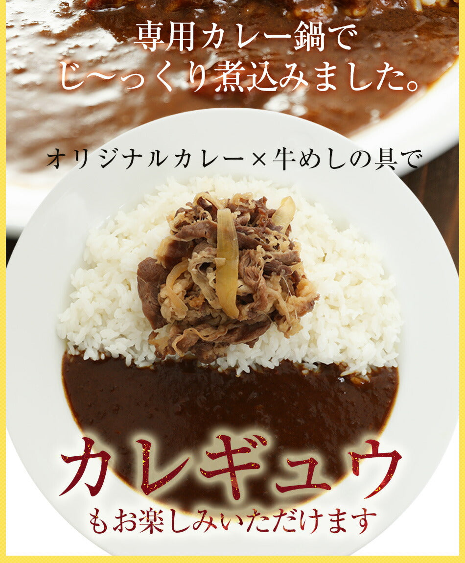 【登録変更】牛牛カレーセット32個（プレミアム仕様牛めしの具×10　オリジナルカレー×10　牛めしバーガー×12）冷凍　レンジでサクッと