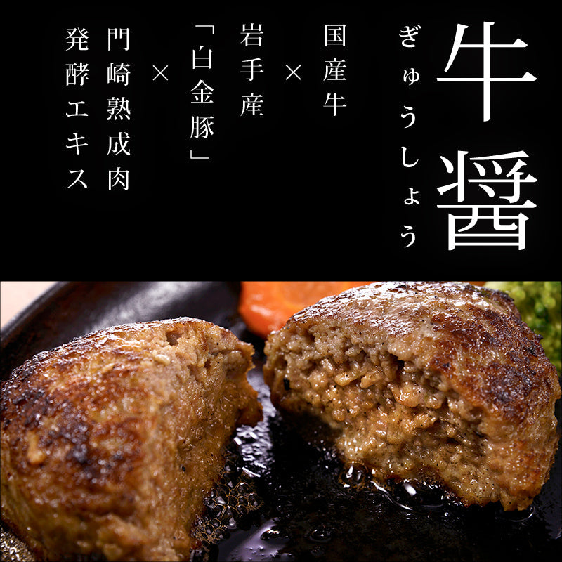 【限定クーポンで20%OFF】牛醤ハンバーグ  冷凍  格之進 （10個セット） 国産 牛肉 白金豚 無添加