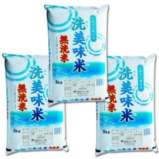 5kg×3袋【15kg】無洗米 令和３年  九州 宮崎県産ヒノヒカリ 洗美味米(あらうまい)