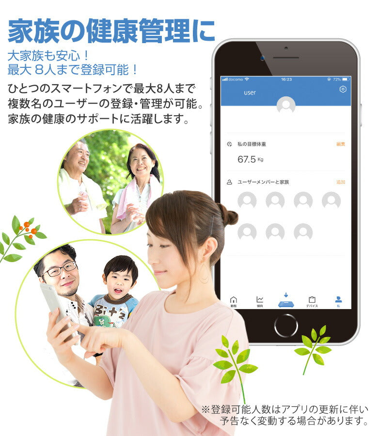 【ホワイト】体組成計 体重計 スマホ連動 Bluetooth 体脂肪計 ヘルスメーター 体脂肪率 BMI 内臓脂肪 簡単 軽量 薄型 水分量 骨量 基礎代謝 筋肉量 健康管理