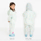 【100サイズxマリンブルー】レインコート キッズ プレイウェア 80cm 90cm 100cm レインロンパース 長袖 幼児 子供用 撥水 子供 子ども こども 1歳 2歳 3歳 砂場着 遊び着  雨 上下 つなぎ 前開き 前身ファスナー レインパーカー 女の子 男の子 ロンパース フード 登園 保育園 幼稚園 送料無料