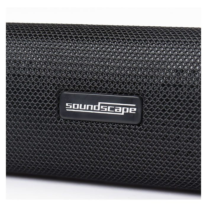 【ブラック・スピーカー】 ワイヤレス スピーカー サウンドスケープ 通販 スピーカーバー 簡単操作 Bluetooth 無線 通話 MP3モード 音楽 ミュージック ストラップ付 ブルートゥース USB充電 USB microSD 臨場感
