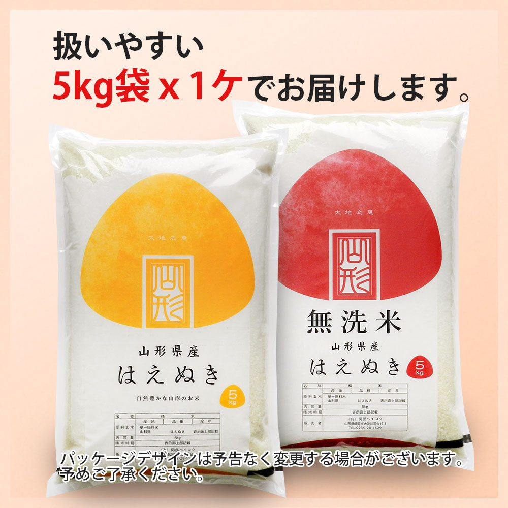 はえぬき 白米 5kg 山形県産 令和3年産 送料無料 5キロ 米 こめ コメ お米 精米 新米
