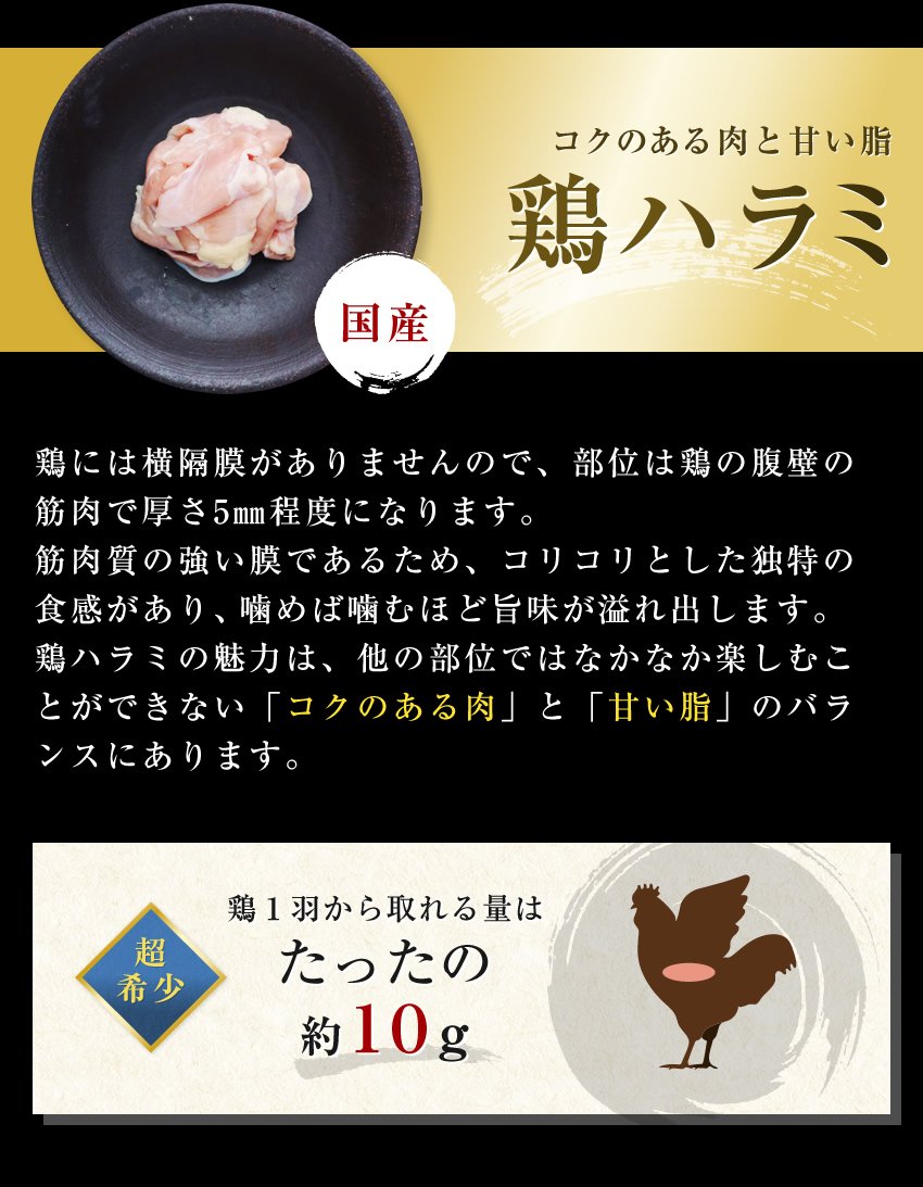 【限定50セット特別価格】ハラミ3種食べ比べセット（牛・豚・鶏）