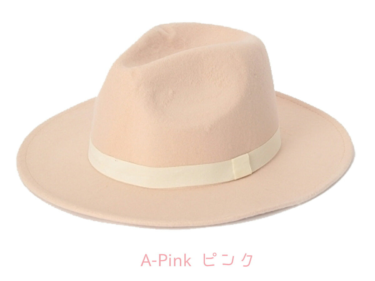 Poodle ハット 帽子 オゾック フェルトハット 可愛い コーデ シンプル デザイン レディース 中折れ ハット つば広 フェルトハット おしゃれ 大きいサイズ  UVハット UVカット ウール カジュアル 無地 メンズ 春 夏 秋 冬 黒 送料無料(A-グレー)
