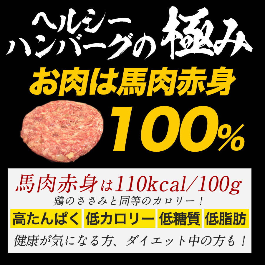 【5個セット】ヘルシー 馬肉 ハンバーグ