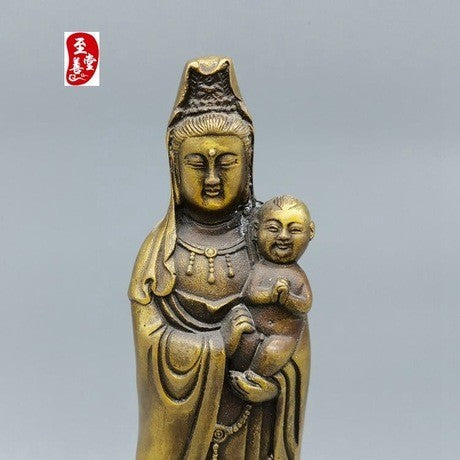 子安観音 仏像 真鍮 銅像 水子供養 水子地蔵 子安地蔵 縁起物 祈る 開運 スピリチュアル プレゼント 贈り物 ギフト お土産 お守り 置物 風水 飾り