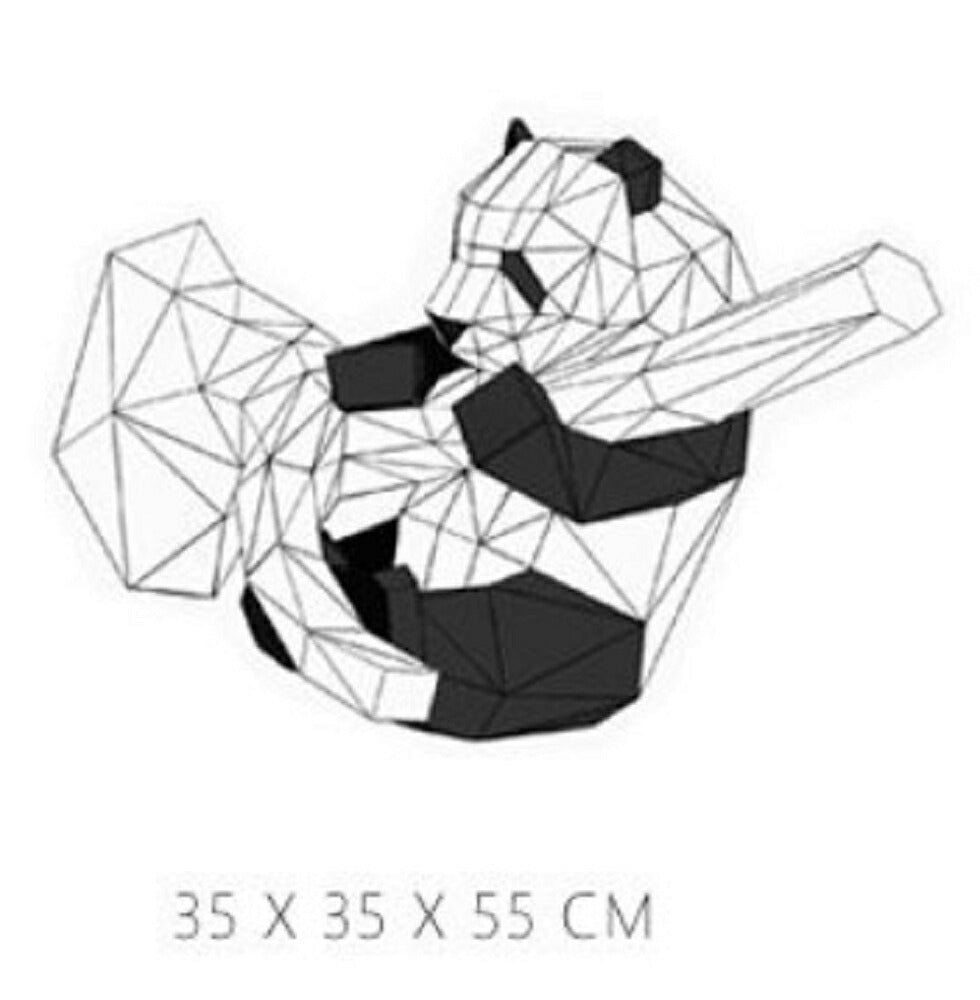 パンダ 手作り ハンティングトロフィー クラフトペーパー パンダ グッズ DIY 3D折り紙 ペーパーアート クラフト 手作りキット 子供 手づくりキット 壁掛け おうち時間 壁飾り インテリア おしゃれ 知育 室内遊び モダン アニマル オブジェ 剥製風 工作 自由研究 キット