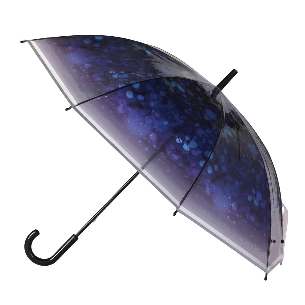 【イルミネーション・hhlg】 ビニール傘 58.5cm SPICE スパイス  通販 レディース メンズ 軽量 大判 グラスファイバー おしゃれ プリント柄 かわいい 通勤 通学 登校 雨の日 ネイルガード付き 透明 機能的 機能的