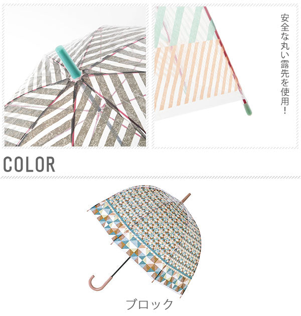 【フラワー・hhlgdome】 ビニール傘 SPICE スパイス  通販 おしゃれ かわいい レディース 軽量 軽い ドーム型 大判 グラスファイバー プリント柄 8本骨 63.5cm 柄付きビニール傘 手開き 手動 ネイルガード付き