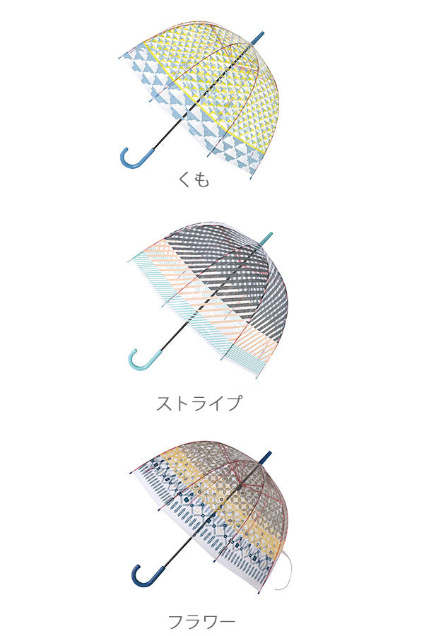 【フラワー・hhlgdome】 ビニール傘 SPICE スパイス  通販 おしゃれ かわいい レディース 軽量 軽い ドーム型 大判 グラスファイバー プリント柄 8本骨 63.5cm 柄付きビニール傘 手開き 手動 ネイルガード付き