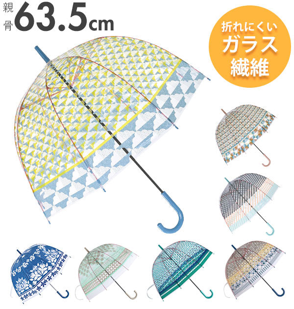 【フラワー・hhlgdome】 ビニール傘 SPICE スパイス  通販 おしゃれ かわいい レディース 軽量 軽い ドーム型 大判 グラスファイバー プリント柄 8本骨 63.5cm 柄付きビニール傘 手開き 手動 ネイルガード付き
