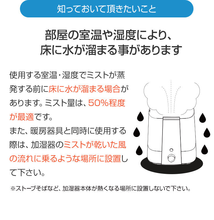スチーム式加湿器 加湿器 スチーム 上部給水  加熱式 卓上 6L 加熱式加湿器 Qurra(3R-HHT01WT)