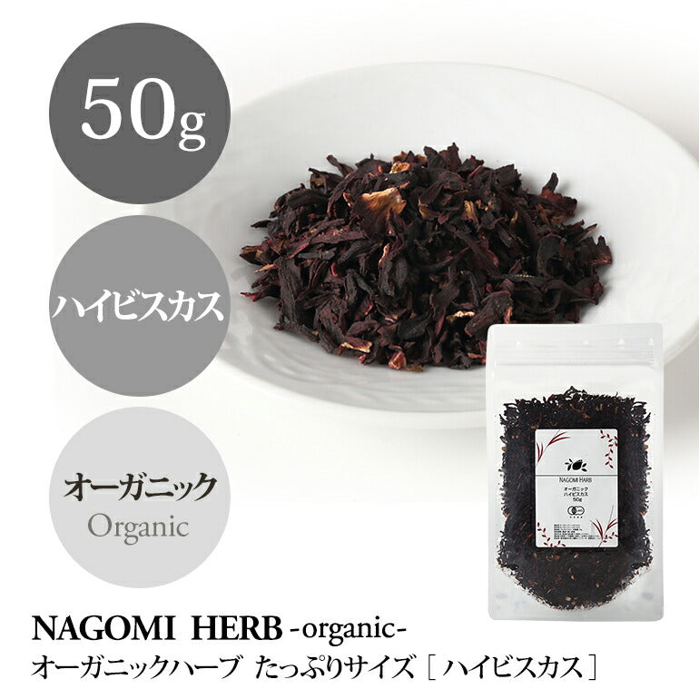有機JAS オーガニック・ハイビスカスティー 50g 【 ハーブ 無農薬 ノンカフェイン ハーブティー お茶 茶葉 ドライハーブ スパイス 香辛料 カレー 】