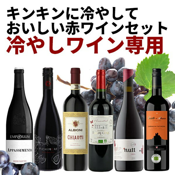 【送料無料】ワイン セット 冷やし専用！冷やして美味しい 赤ワインセット 750ml×6本【北海道・東北・四国・九州・沖縄県は必ず送料がかかります】