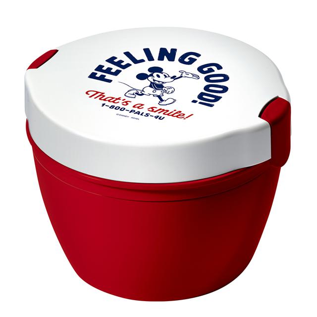【ミッキー2（レッド）・hlbcd620c】 ランチボックス 2段 620ml Disney ディズニー  通販 カフェ丼ランチ 保温 弁当箱 二段 どんぶり ランチ レディース キッズ 保温ランチ 保温弁当箱 ステンレス 真空断熱 電子レンジ対応
