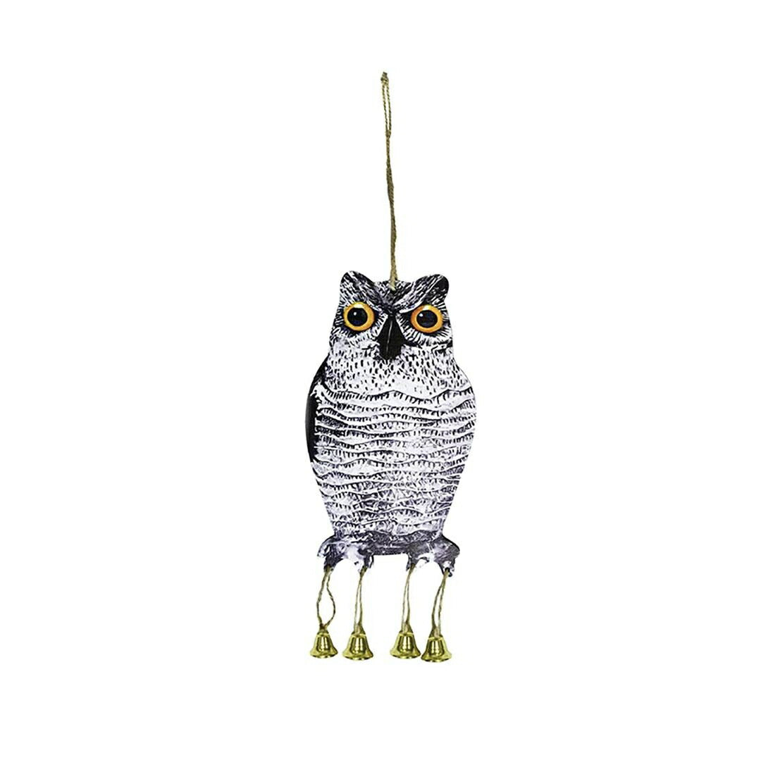 鳥よけ フクロウ型 リアルとホワイト2個セット 梟 鳥よけ 猛禽類 吊り下げ ベランダ 玄関 ハト避け 予防 畑 バード  防鳥 反射板 カラス対策 防虫 からすよけ 家庭菜園 農業用品 資材 ベランダ 田畑 鳥害対策 送料無料 ハト