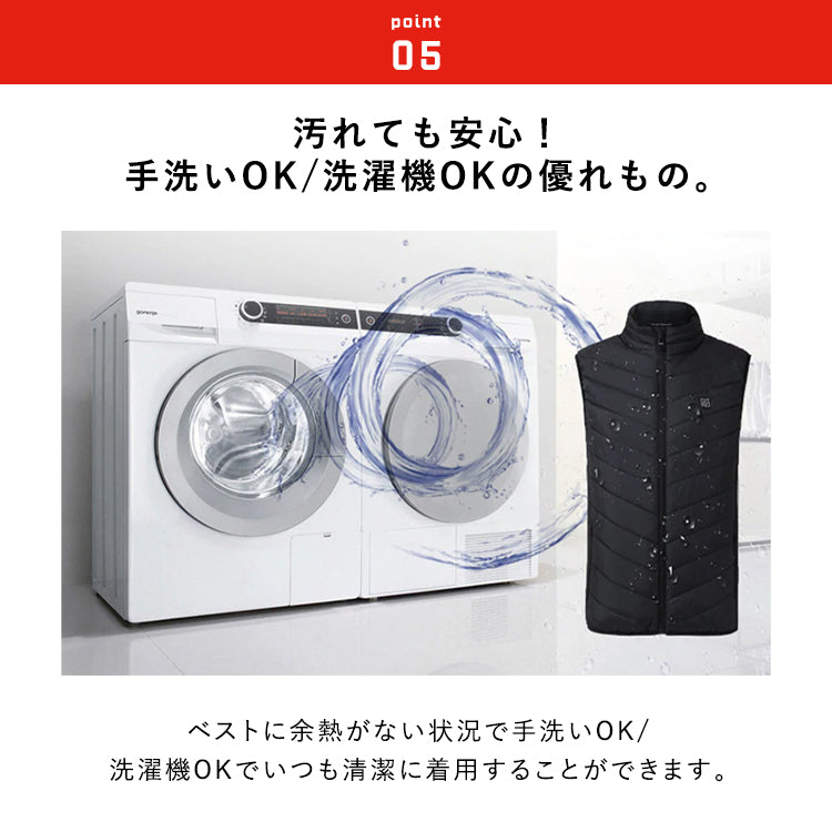 【Sサイズ】ヒーターベスト 電熱ベスト  9枚内蔵  男女兼用 htvs-001