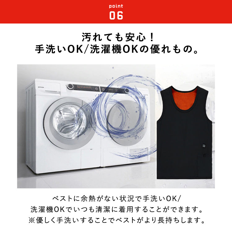 【Lサイズ】ヒーターベスト インナー 電熱ベスト  4枚内蔵  男女兼用 htvs-003