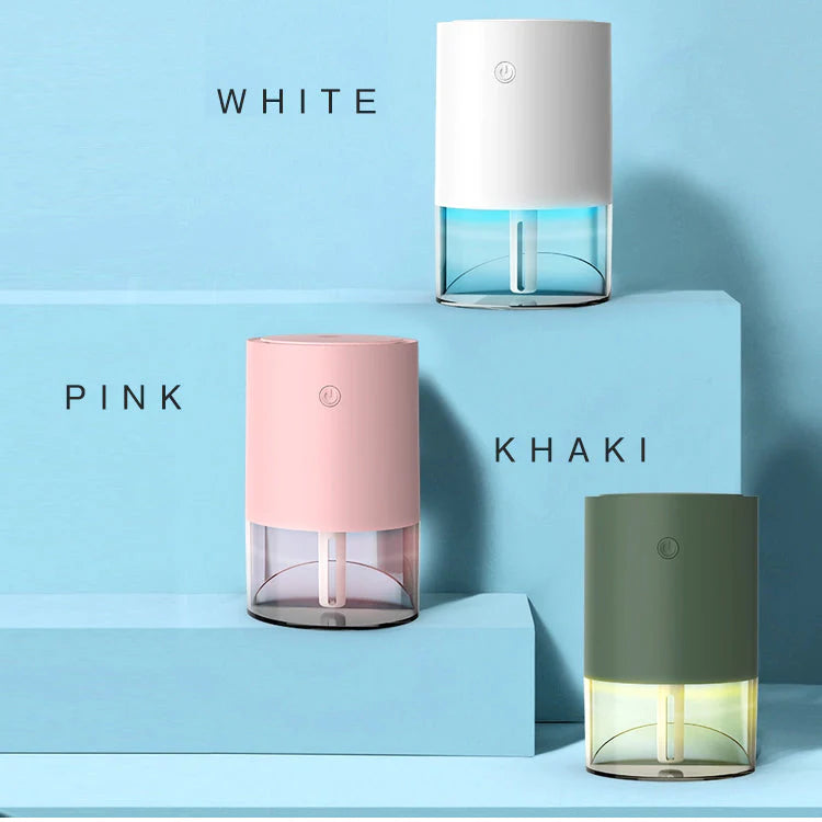 Pink 加湿器 卓上 ミニ加湿器 保湿 オフィス 小型 コードレス hum-001