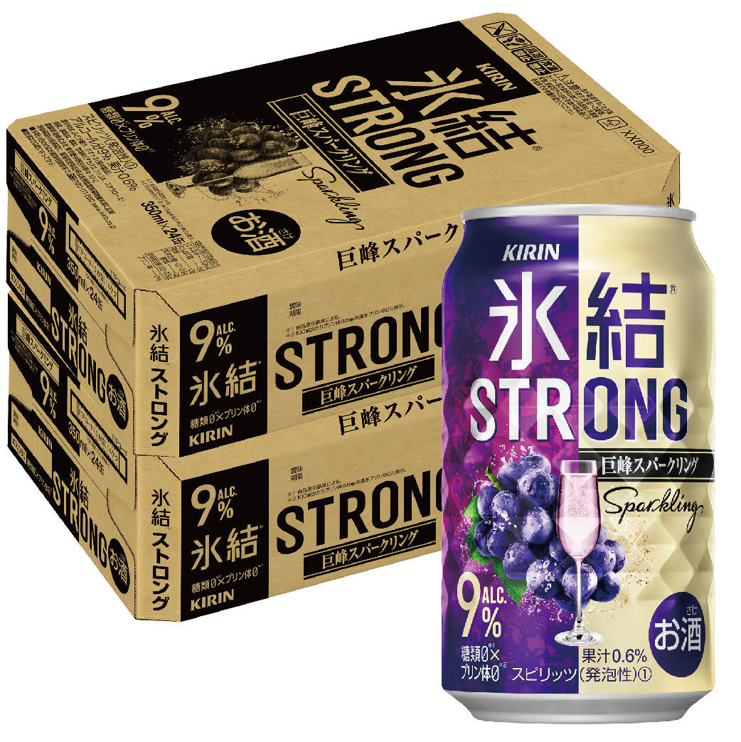 【送料無料】氷結 ストロング 巨峰スパークリング 350ml×2ケース/48本【北海道・沖縄県・東北・四国・九州地方は必ず送料がかかります】