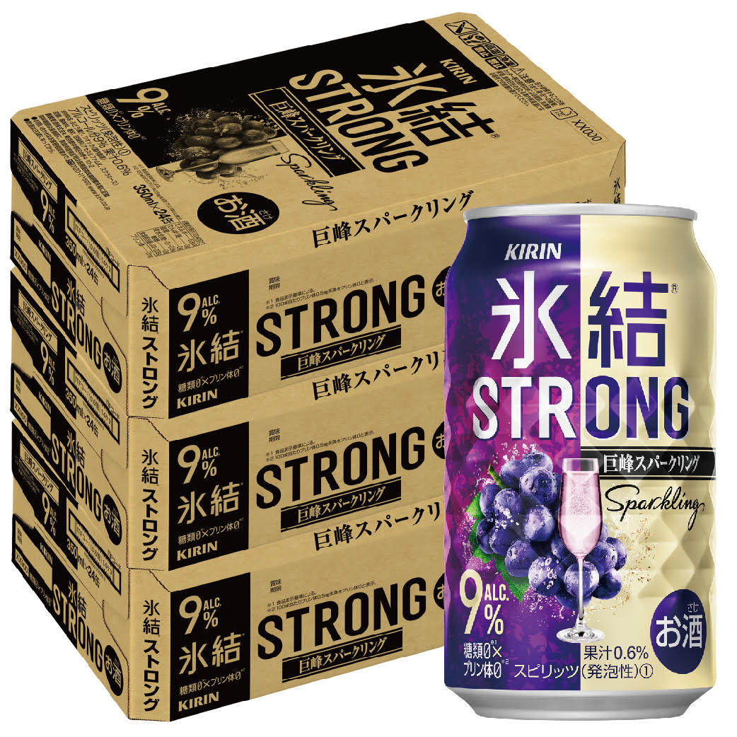 【送料無料】氷結 ストロング 巨峰スパークリング 350ml×3ケース/72本【北海道・沖縄県・東北・四国・九州地方は必ず送料がかかります】