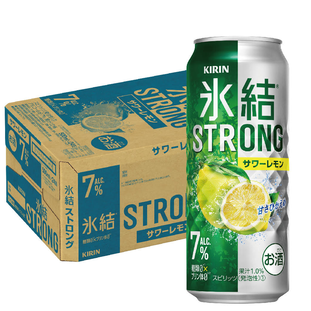 【送料無料】キリン 氷結 STRONG 7％ ストロング サワーレモン 500ml×1ケース/24本【北海道・東北・四国・九州・沖縄県は必ず送料がかかります】